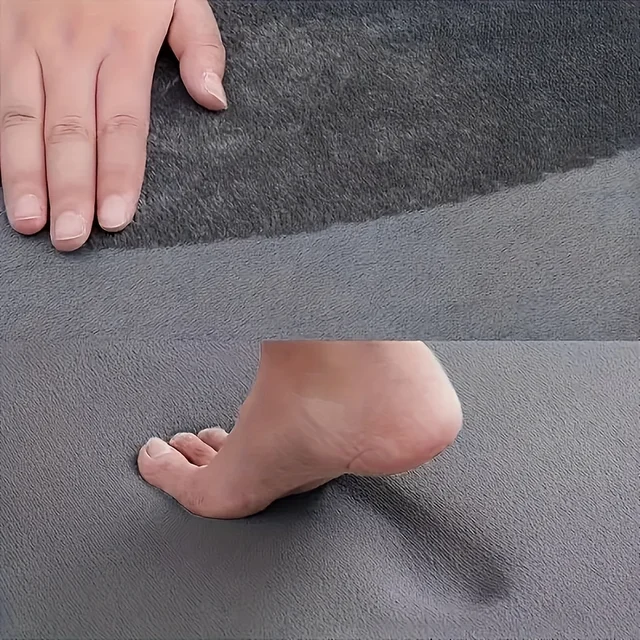 Tapis de sol doux en flanelle pour salle de bain, Simple et épais, absorbant pour salle de douche, porte de toilette domestique, tapis de pied antidérapant 3