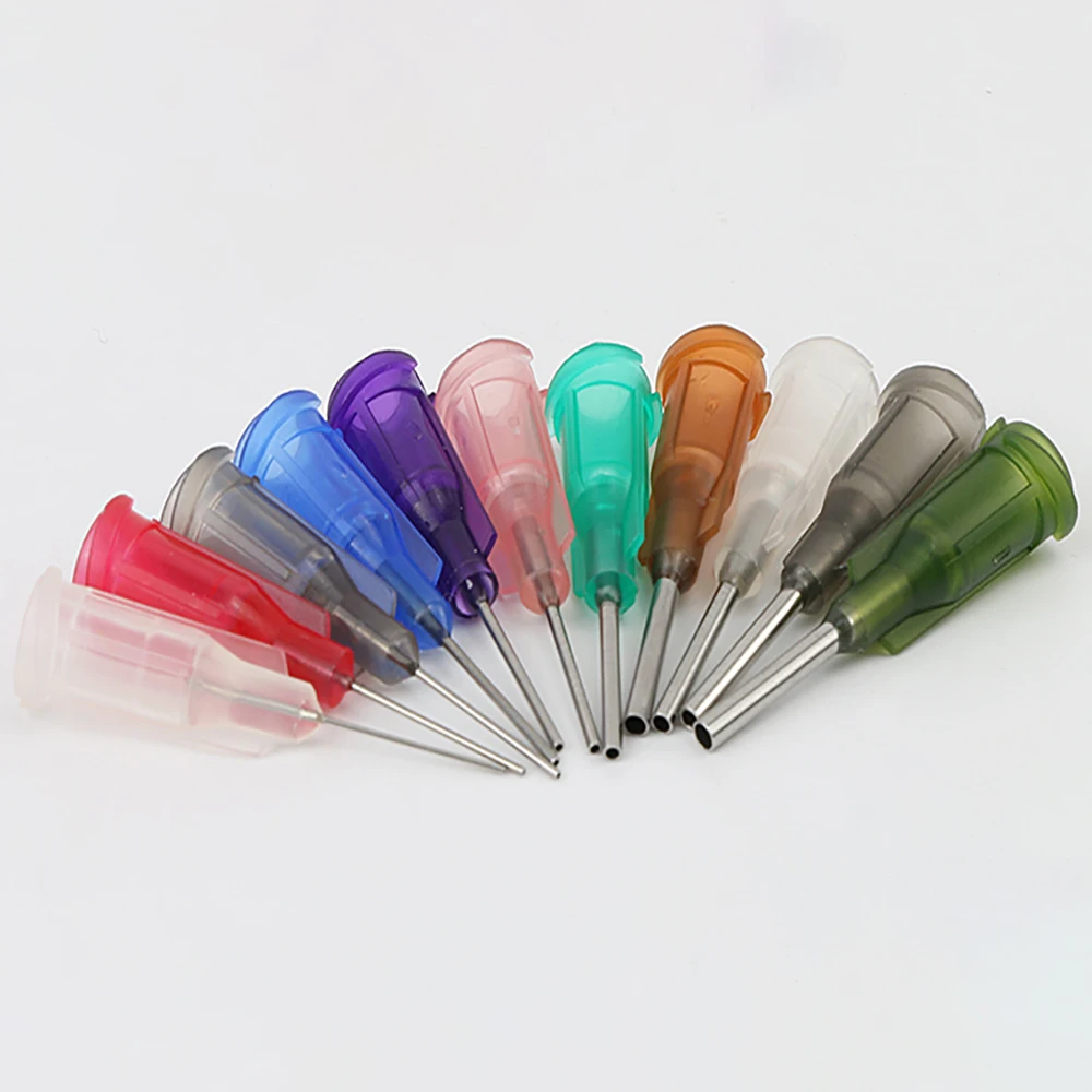 10pcs Precision Liquid Dispenser Syringe Needle 30mm Gauge Tips Glue