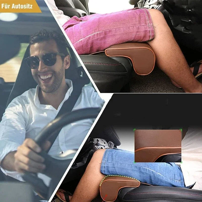 YEITH Supporto per Le Gambe del Seggiolino Auto, Estensione del Sedile Dell'auto Cuscino Cuscino per Il Supporto delle Gambe, Artefatto per La Guida a Lunga Distanza Cuscino per Sedile,Black
