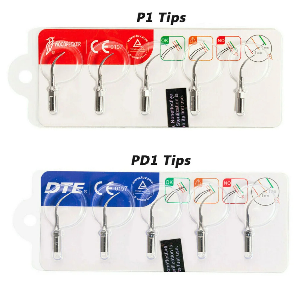 

Woodpecker Dental Ultrasonic Scaler P1&PD1 Tips Set for SATELEC EMS odontologia Handpiece