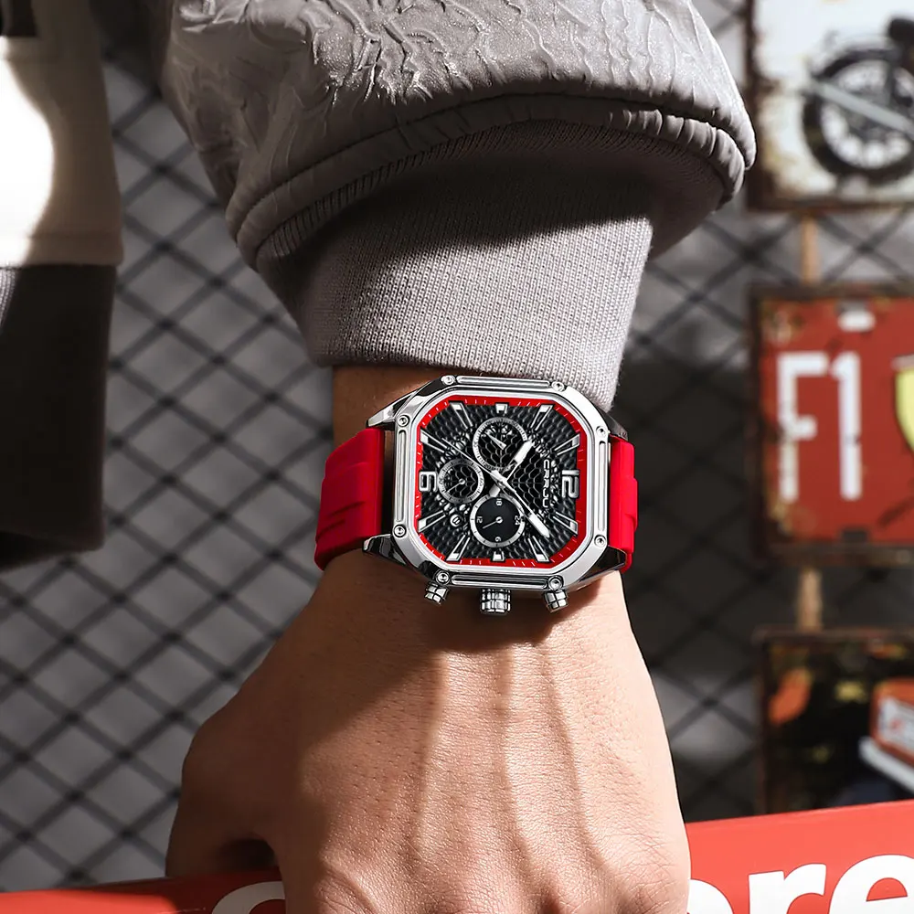 Luxe sport quartz polshorloge voor heren, kleurrijk multifunctioneel, vierkant type met automatische datum_voghion.com