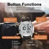 Hearkent Talking Watches for Blind Elderly Men's Clock Talking Time with Atomic Alarm Radio Wrist Watches Spanish/German/English 3