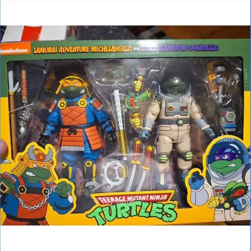 Originale Neca Tmnt Turtles Samurai Adventure Sapphire & Space Adventure Donatello 2-Pack Action Figure Model Toy