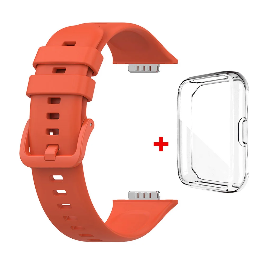 Silicone Strap and Transparent TPU Protective Case