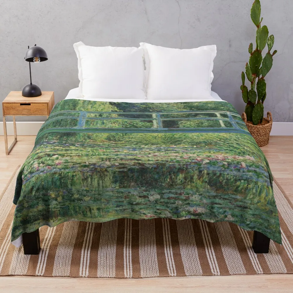 

Claude Monet - The Water-Lily Pond Throw Blanket blankets and throws For Sofa Thin