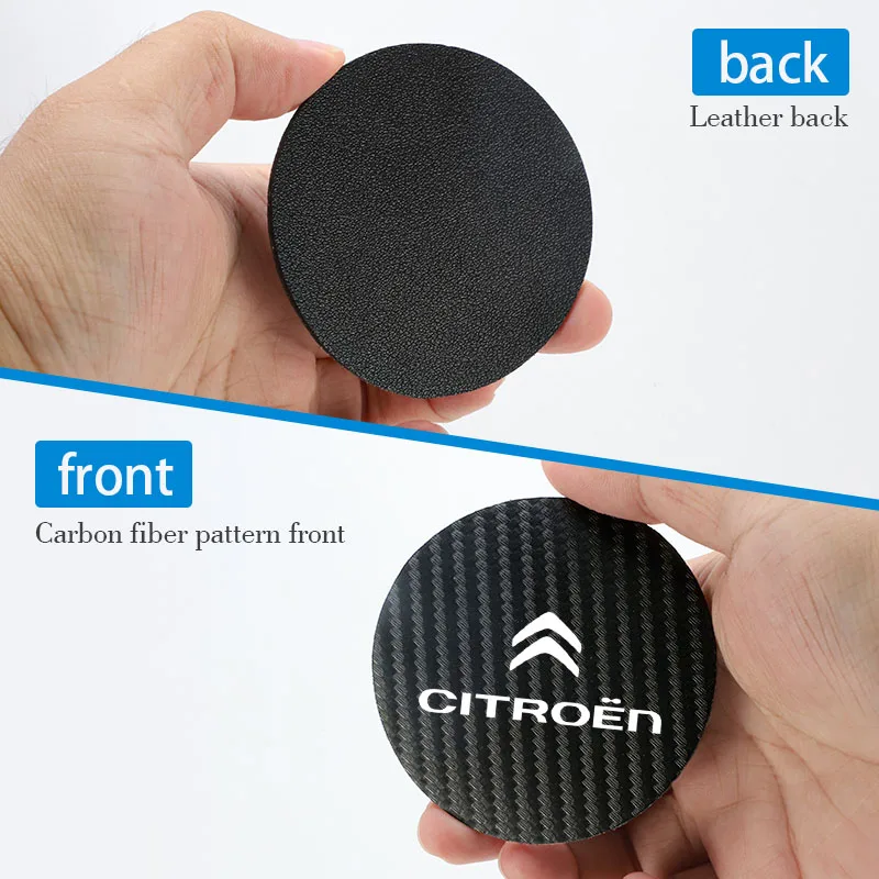 Set of 2 Carbon Fiber Car Cup Holder Coasters