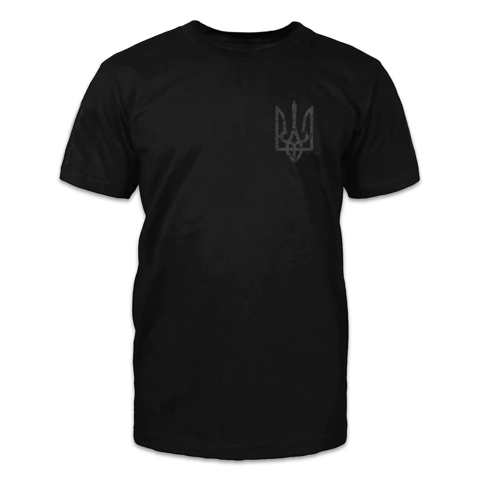 Live Free Or Die Cossack Warrior Ukraine Flag T-Shirt – Black, Unisex Tee