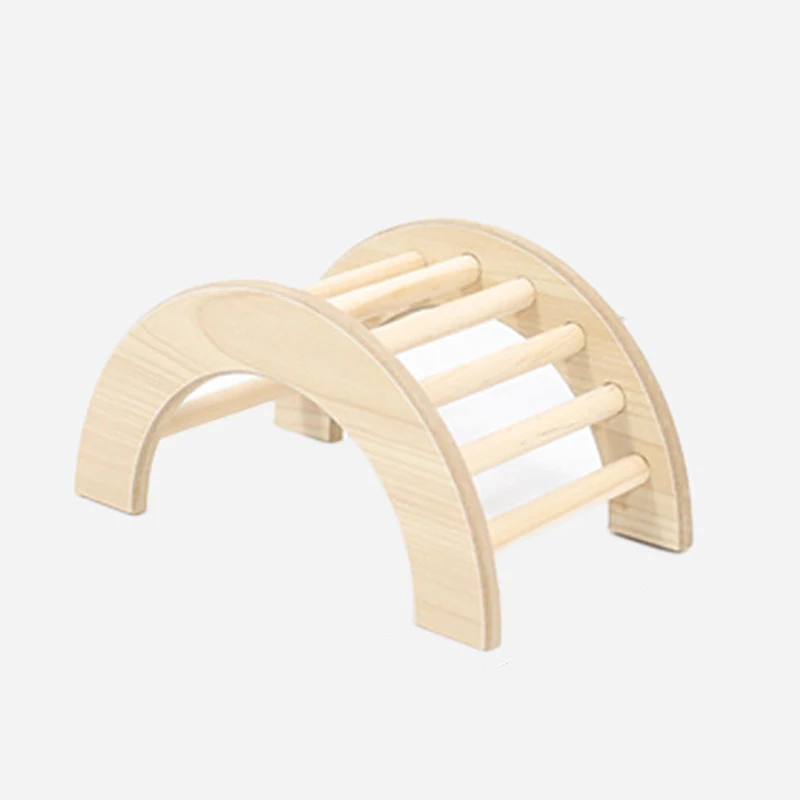 Hamster Climbing Ladder Wooden Bridge for Guinea Pigs Rats Small Animals Toys Cage Decor Accessories