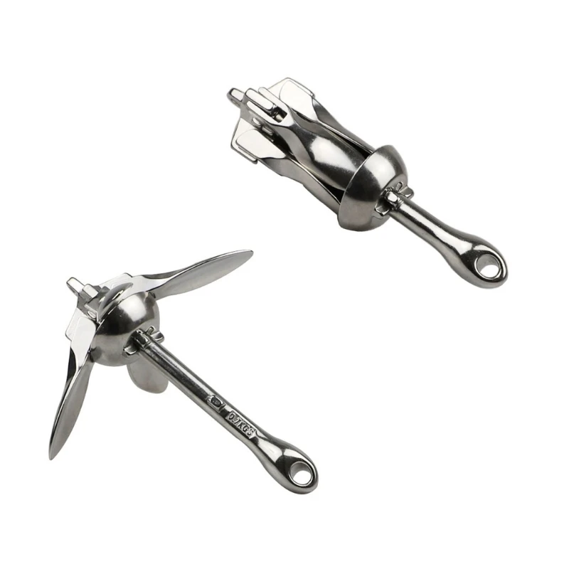 

Stainless Steel Boats Docking Components Foldable Designing Grapnel Convenient Foldable Docking Hardware Simple Install