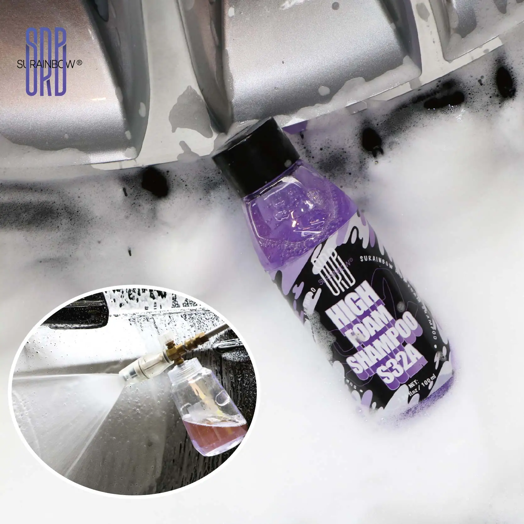 High Foam Soap- High Suds Car Wash,PH Neutral Formulation works great With Foam Cannons,Leaves Behind A Streak Free,Maximum Suds 4