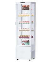 9.8 Cu.Ft Commercial Refrigerator Display Case, Single-Door Pastry Display Case With Interior Led Lighting, Double-Layered 1