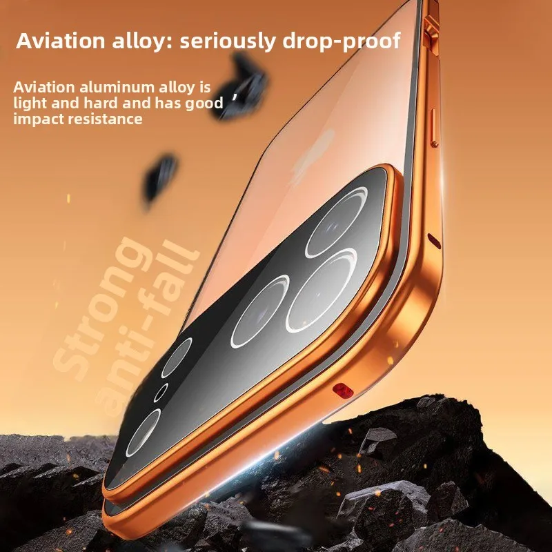 Premium Tempered Glass 360° Full Protection Shockproof Bumper Case - Transparent