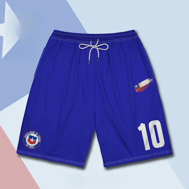 Poland Chile US Soccer National Team Training Shorts Men's Women's 3D Printing Comfortable Casual Breathable Quick Drying 4