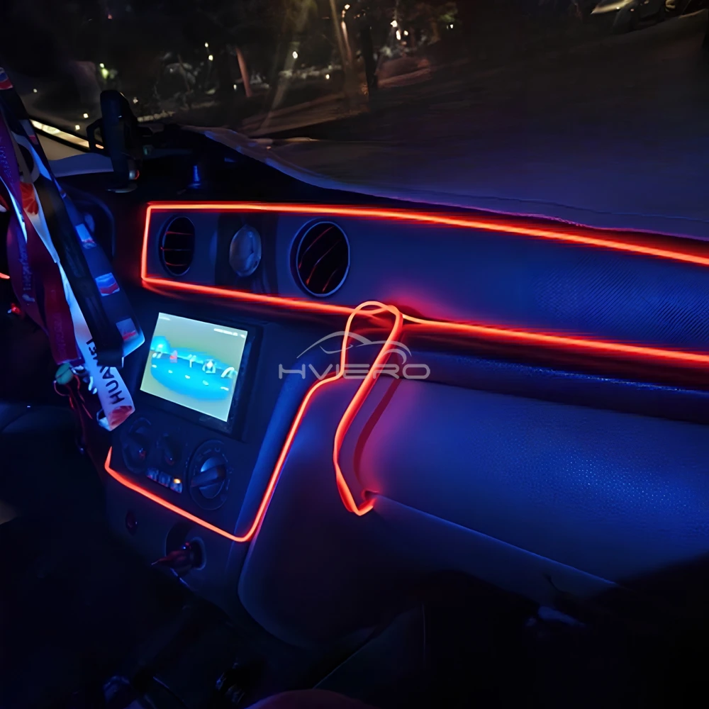 รูปสินค้า สายไฟ LED ยืดหยุ่นตกแต่งภายในรถอัตโนมัติ USB