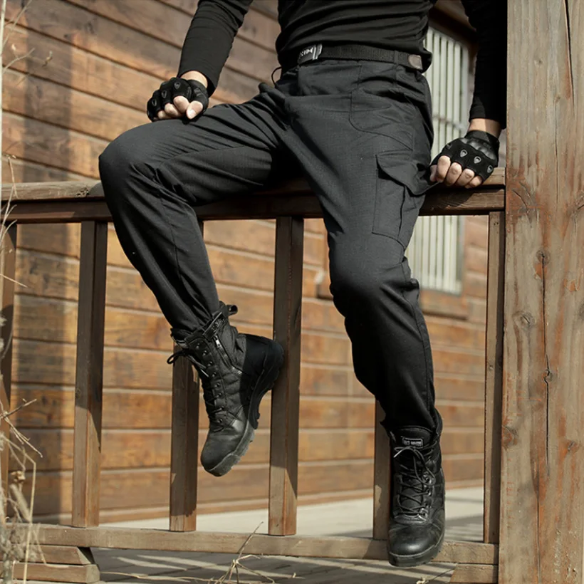 Tactical Black Pants Men Army Military Cargo Pants Trousers Men's Anti-scratch Wear-resistant Working Pants Tactico Clothing Man 5