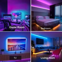 Bande lumineuse Led pour synchronisation de musique, avec contrôle par application, ruban lumineux Flexible pour décoration de fête à domicile, rétro-éclairage TV 6