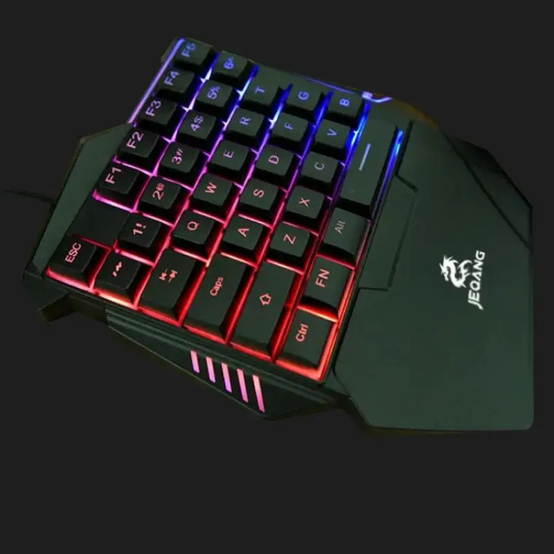 

Механическая клавиатура и мышь Rgb, набор для одной руки, Игровая клавиатура, мышь, мини-клавиатура, комбинированная Клавиатура для ноутбука, ПК, игровая деталь