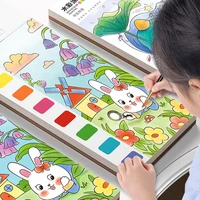 12Pages Coloring Books Portable Watercolor Painting Book Graffiti Picture Books Painting Drawing Toys For Children Gift 1