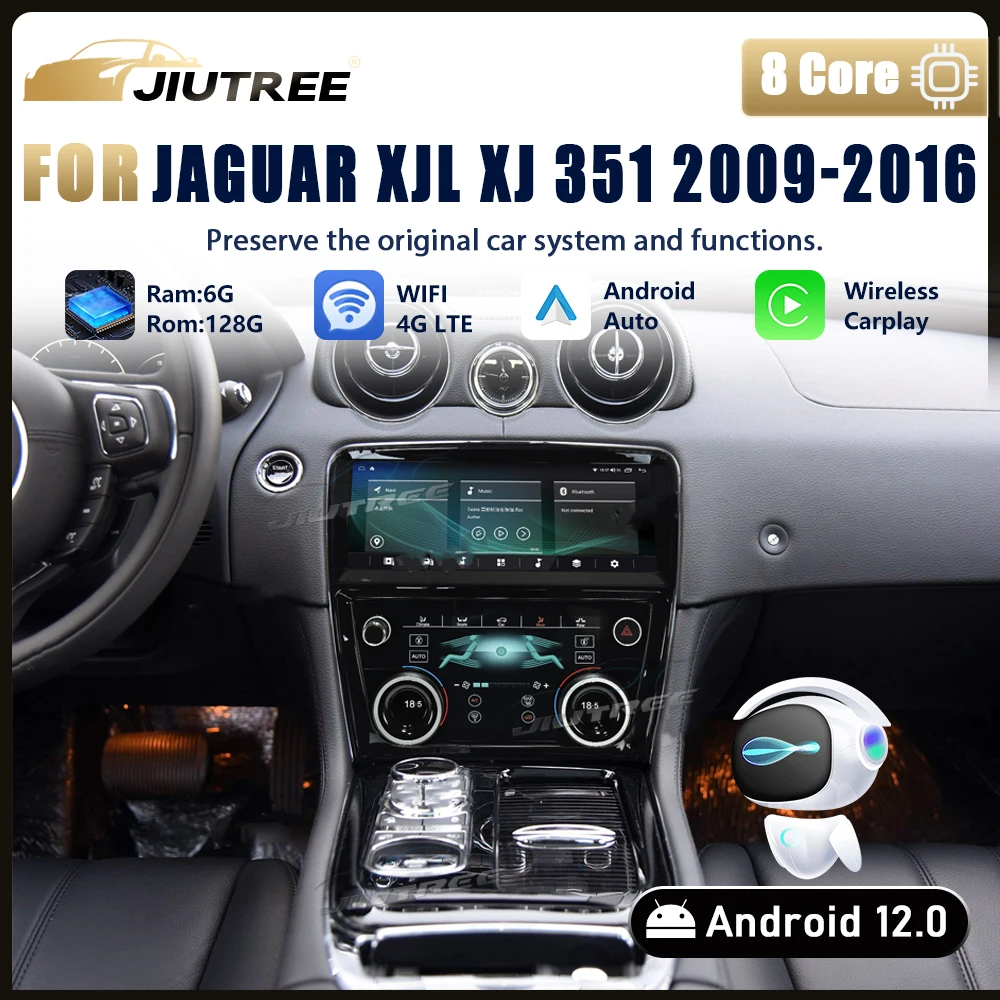 

Android 12 Car Radio AC Panel For Jaguar XJL XJ 351 2009 2010-2016 LCD Multimedia Player With Air Condition Board Navi Head Unit