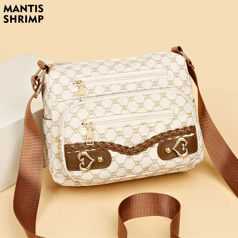 

Женская сумка на плечо, повседневная простая квадратная многослойная дизайнерская сумочка-мессенджер через плечо в стиле ретро