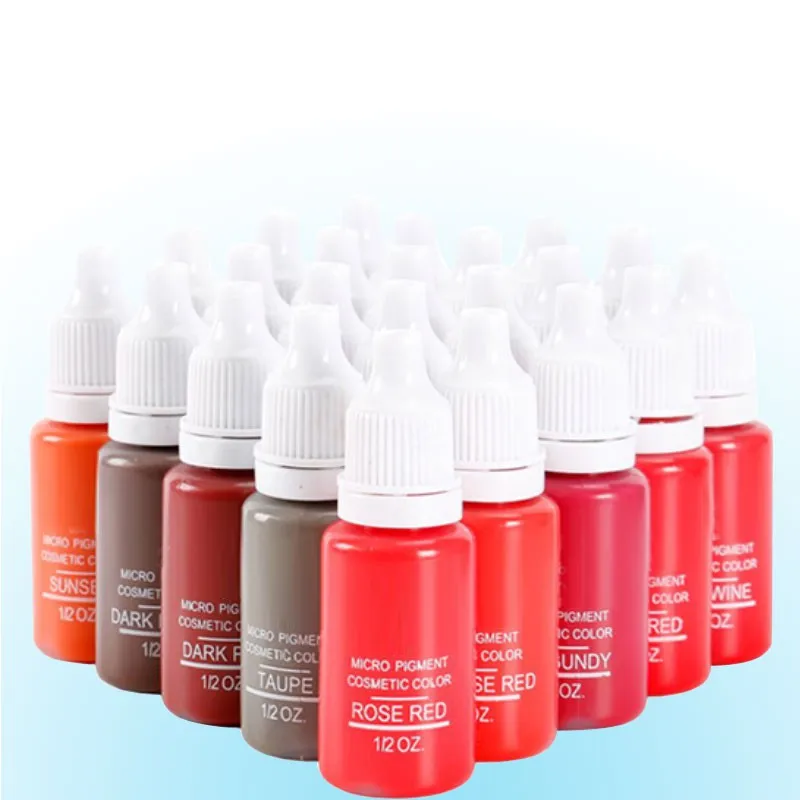 Tattoo Ink Tattoo Ink Pigment 15ml Professional Microblading pigment for permanent makeup eyebrow tattoo ink body supplies pigment Tattoo Paints Gloss