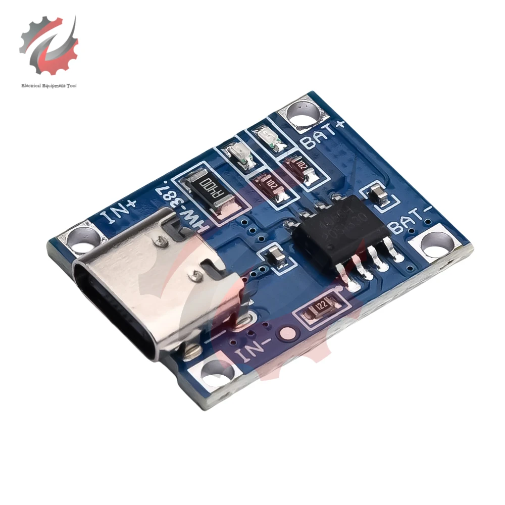 

DC4.5V-5.5V 1A Type-c 18650 TP4056 Lithium Battery Charger Module Charging Board With Protection Dual Functions