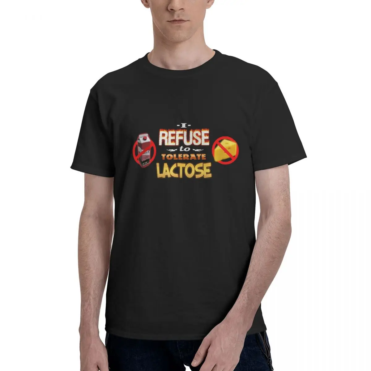 

T shirt For Men Lactose Intolerant I_ y2k Style Graphic Cotton T shirt Vintage Luxury Summer Men's clothing