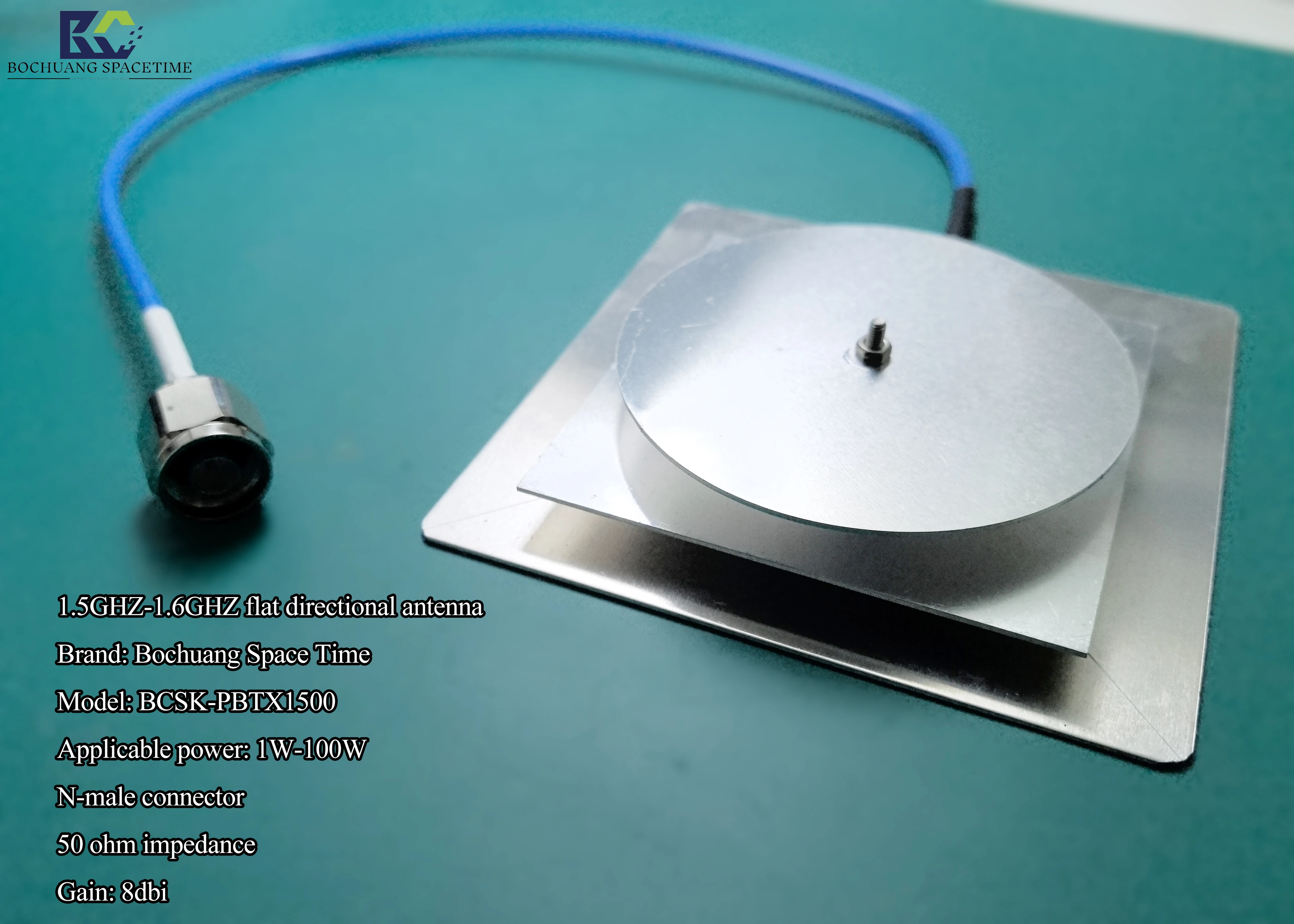 1500Mhz-1700Mhz 대역폭 주파수 송수신 어레이 안테나, 100W 출력, 8dbi 평면 패널 지향성 안테나