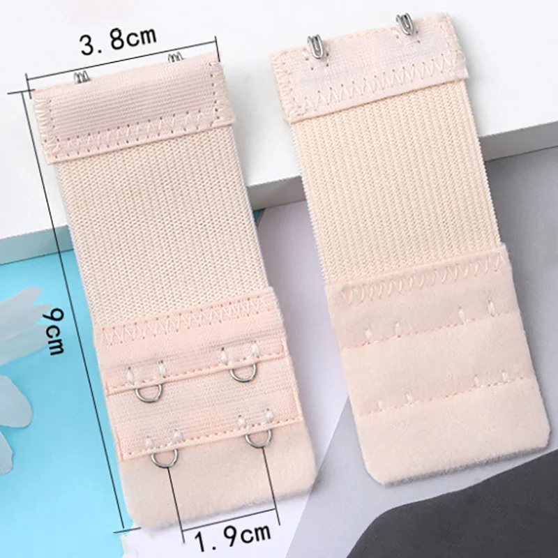 Bra Extender 3PCS 2Hooks Women's Elastic Bra Extension Strap Hook Clasp Adjustable