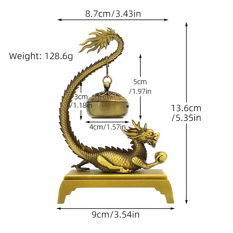Dragon Incense Holder Lucky Feng Shui Chinese Dragon Retro Incense Burner Home Decoration Crafts Aromatherapy Ornament
