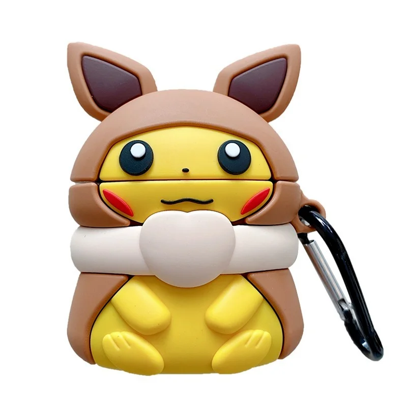 Pokemon Pikachu Silicone Case for Apple AirPods 1 2 Pro Cartoon Character Modeling 3D Wireless Earphone Shell Animation Cute