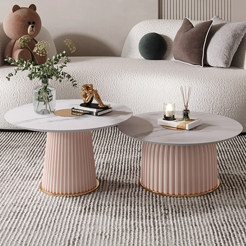 

Round Side Table Living Room Auxiliary Entryway Design Coffee Table Luxury Furniture Muebles Para El Hogar Nordic Furniture