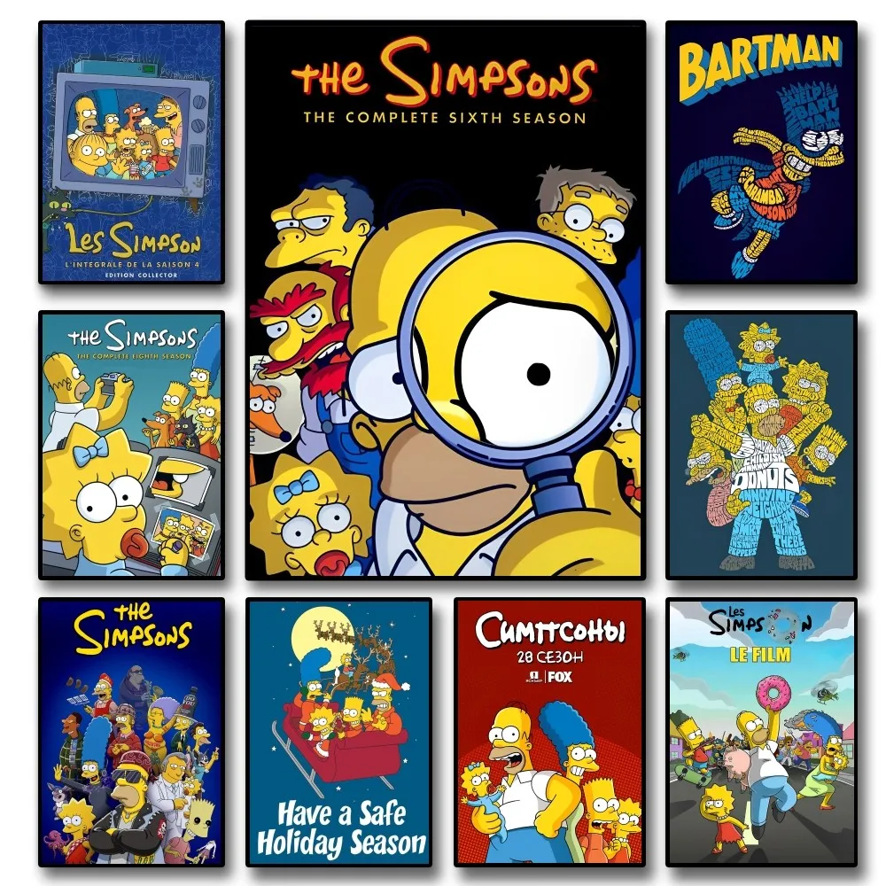 Anime Cartoon T The Simpsons Poster Paper Print Home Soggiorno Camera Da Letto Ingresso Bar Cafe Art Painting Decoration