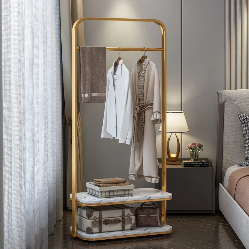 Golden Clothes Coat Racks Shoe Dressing Room System Home Furniture