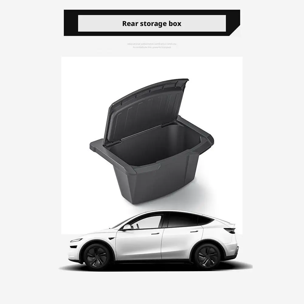 TPE Rücksitz-Aufbewahrungsbox für Tesla MODEL Y Juniper Launch 2025-UP Organizer Mittelkonsole Fächer Rücksitz-Müllbehälter Zubehör – Detail 8