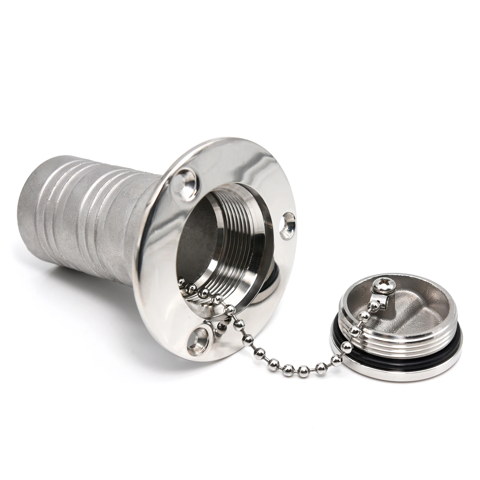Stainless Steel 316 Deck Filler Cap - Mirror Polish Marine and RV Hardware for Gas, Diesel, Fuel, and Waste Water