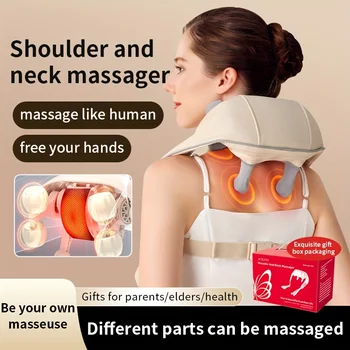 Electric Heat Neck Massage Shawl Shiatsu Kneading Cervical Spine Massager Car Home Back Shoulder Neck Trapezius Muscle Massager