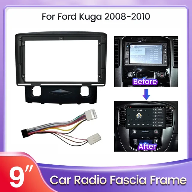 Fascia d'autoradio pour Ford Kuga 2008-2010, kit de tableau de