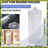 UISN Facial Makeup Container Cotton Pads Round Dispenser With Lid Clear Acrylic Dispenser Cotton 6