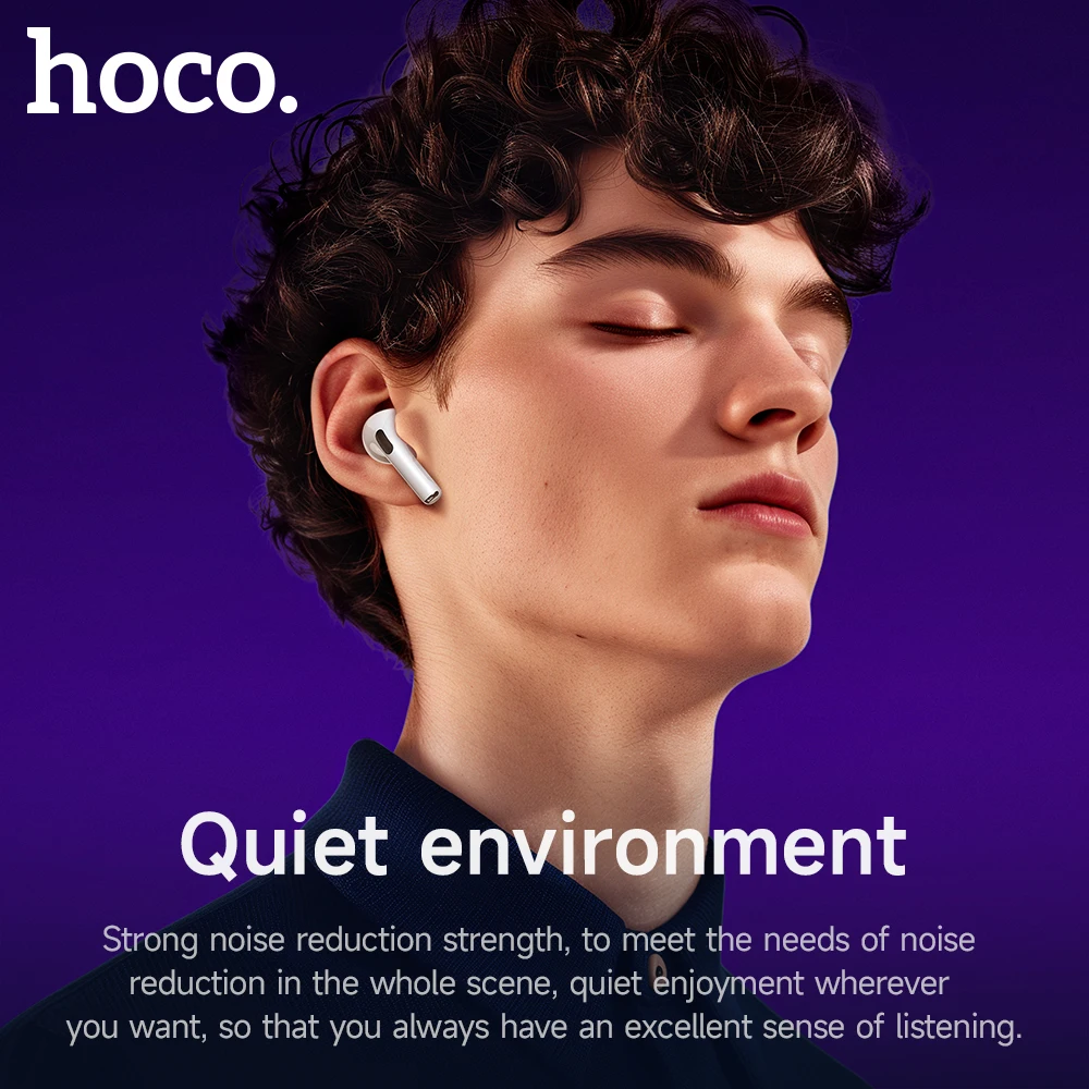 HOCO EW72 Wirelss Bluetooth ANC Noise Reduction Earphone With
