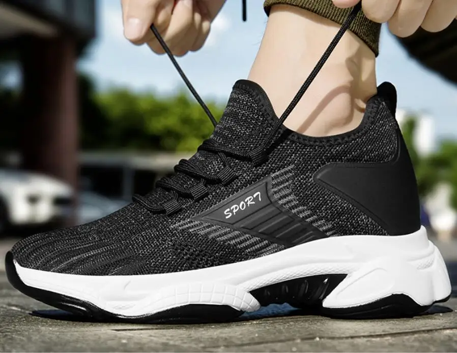 Herren Mesh Sneaker Mit Höhenvergrößerung Für Mehr Körpergröße_voghion.com