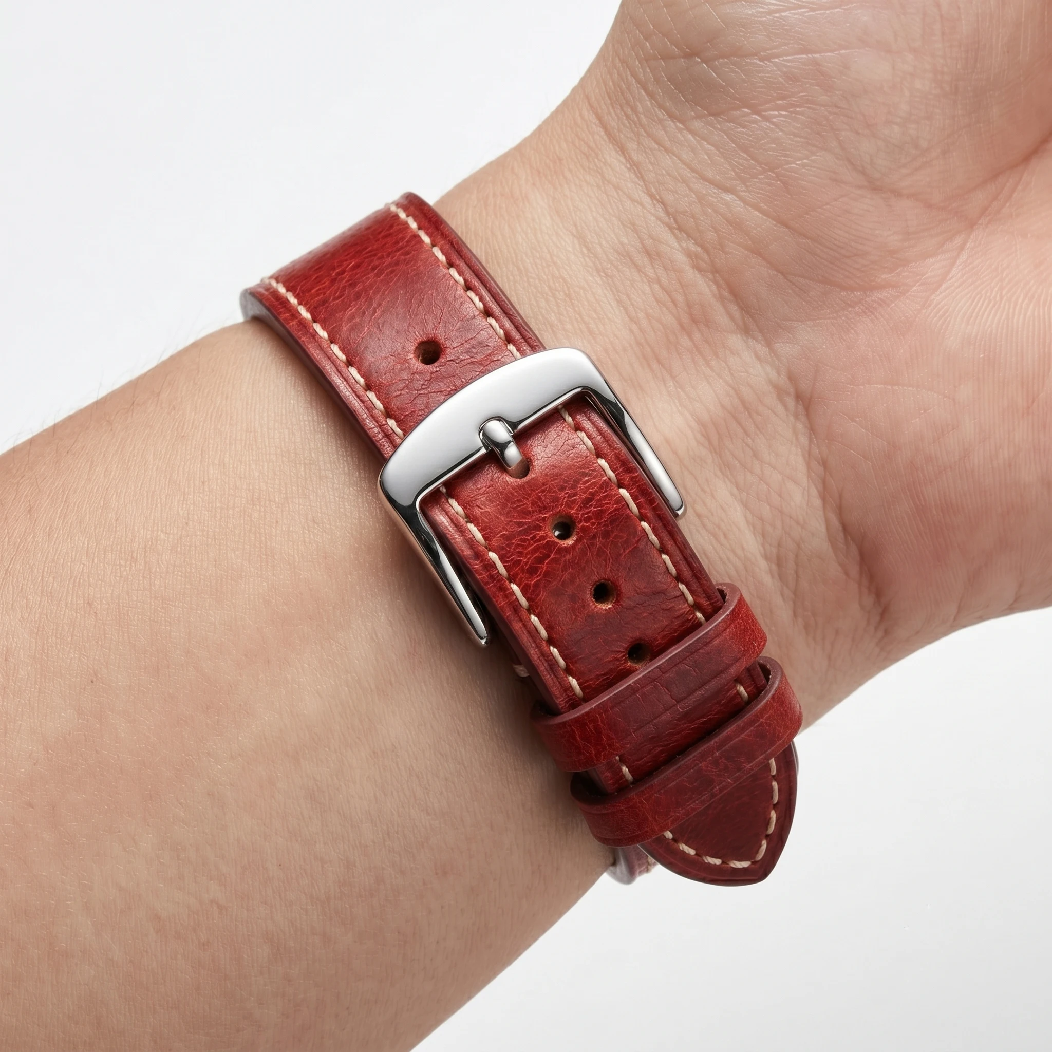 Vintage Top Grain Leather Quick Release Watchband - Soft Oil Wax Replacement Strap