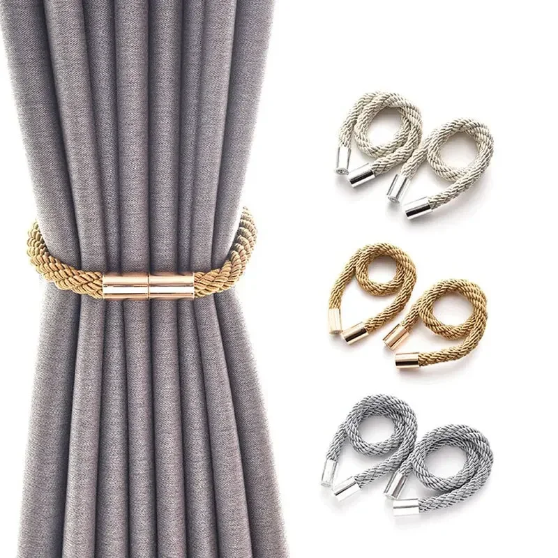 Magnetic Curtain Clip Room Accessories Curtains Holder Buckle Rope Tieback Home Decor Hanging Tie Back Holdback curtain tie backs