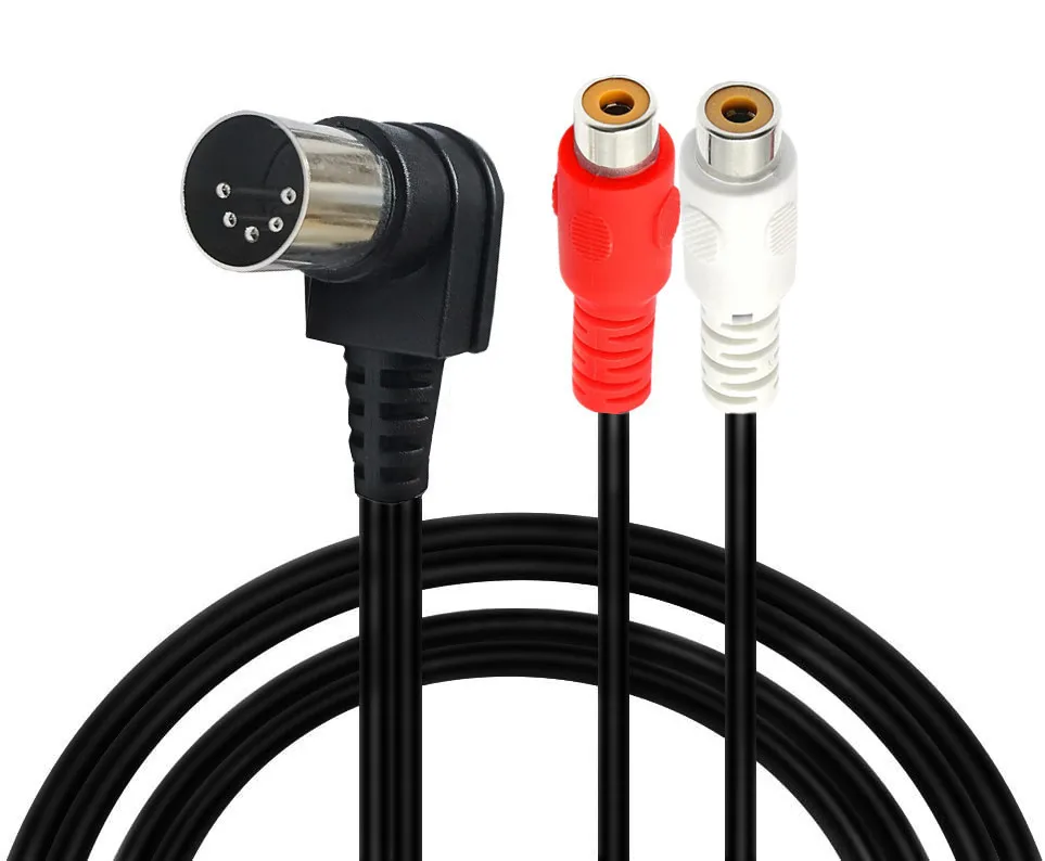 

MIDI DIN 5P Male to 2 RCA Phono Female Socket Jack MF Audio Cable 0.5m/1.5m