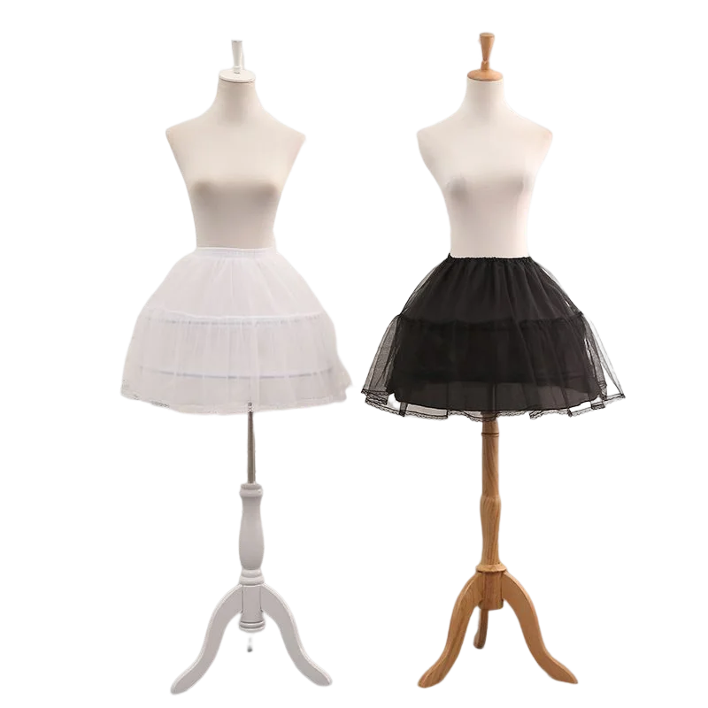 

Petticoat Woman Girls 2 hoopsUnderskirt with Lace Trim Cosplay Party Dress Lolita Ballet Tutu Skirt Rockabilly Crinoline