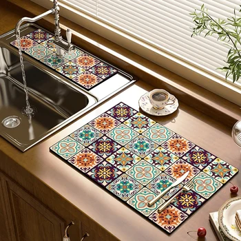 Retro Kitchen Drying Mat 1
