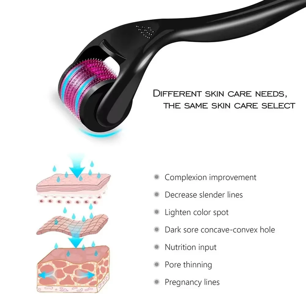 Derma Roller 540 For Facial Skin Body Hair Growth Acne Wrinkle Red Blood Removal 0.2/0.25/0.3/0.5/0.75/1.0