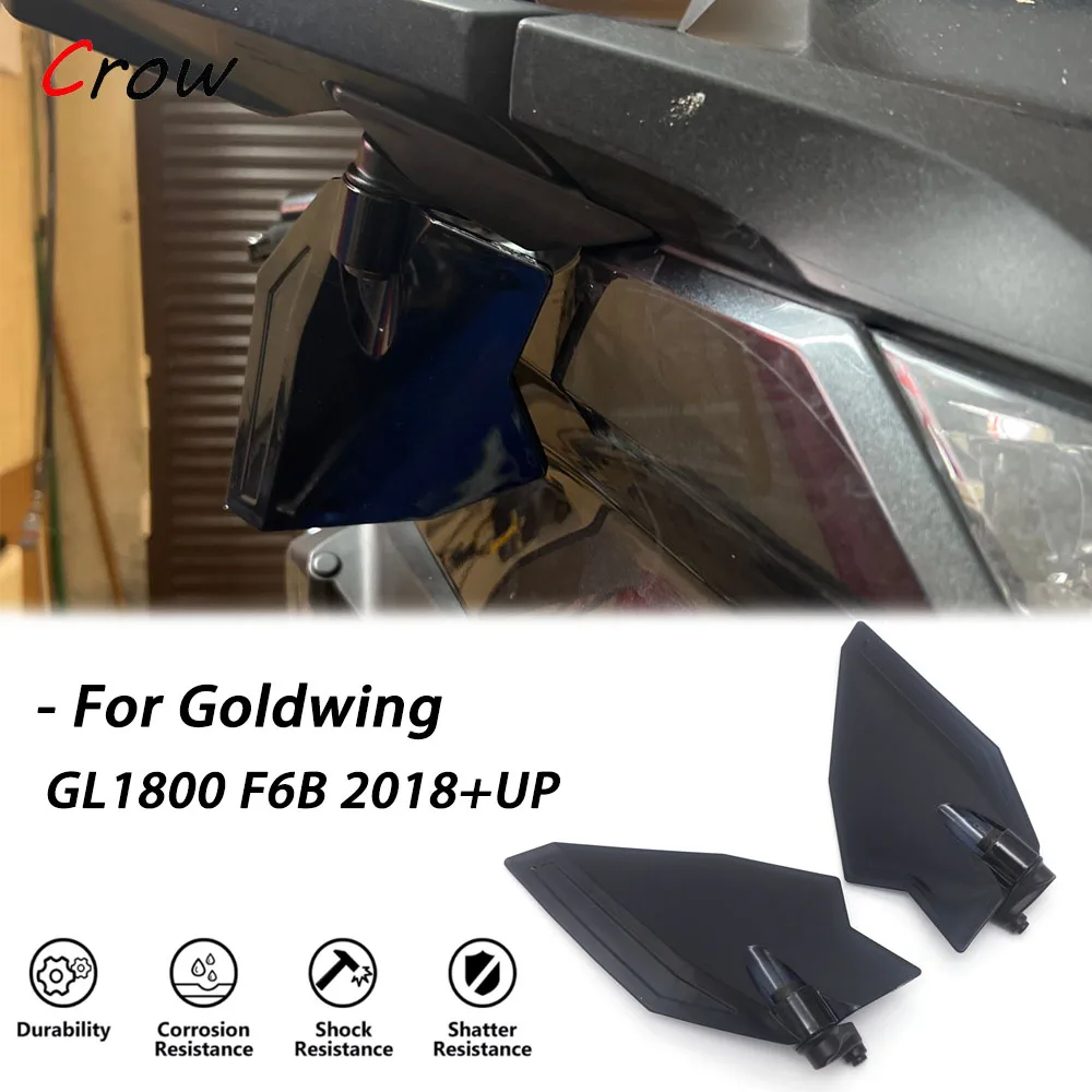 

Motorcycle Dark Grey and Clear Upper Air Deflector Set For Honda Goldwing 1800 GL1800 F6B GL 1800 2018+up