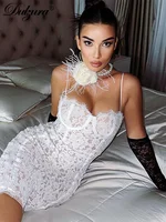 Dulzura 2024 Summer Women Lace Strap Mini Dress Bodycon Sexy Streetwear Party Club Outfits Drop Shipping Clothes Y2K Outfits - Image 5