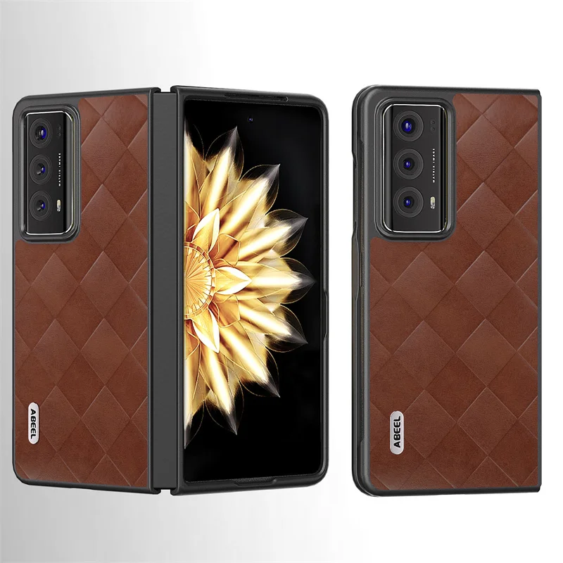 Custodia In Pelle Per Honor Magic V2 Custodia Retro Business Shell Cover Per Huawei Honor Magic V2 Cover